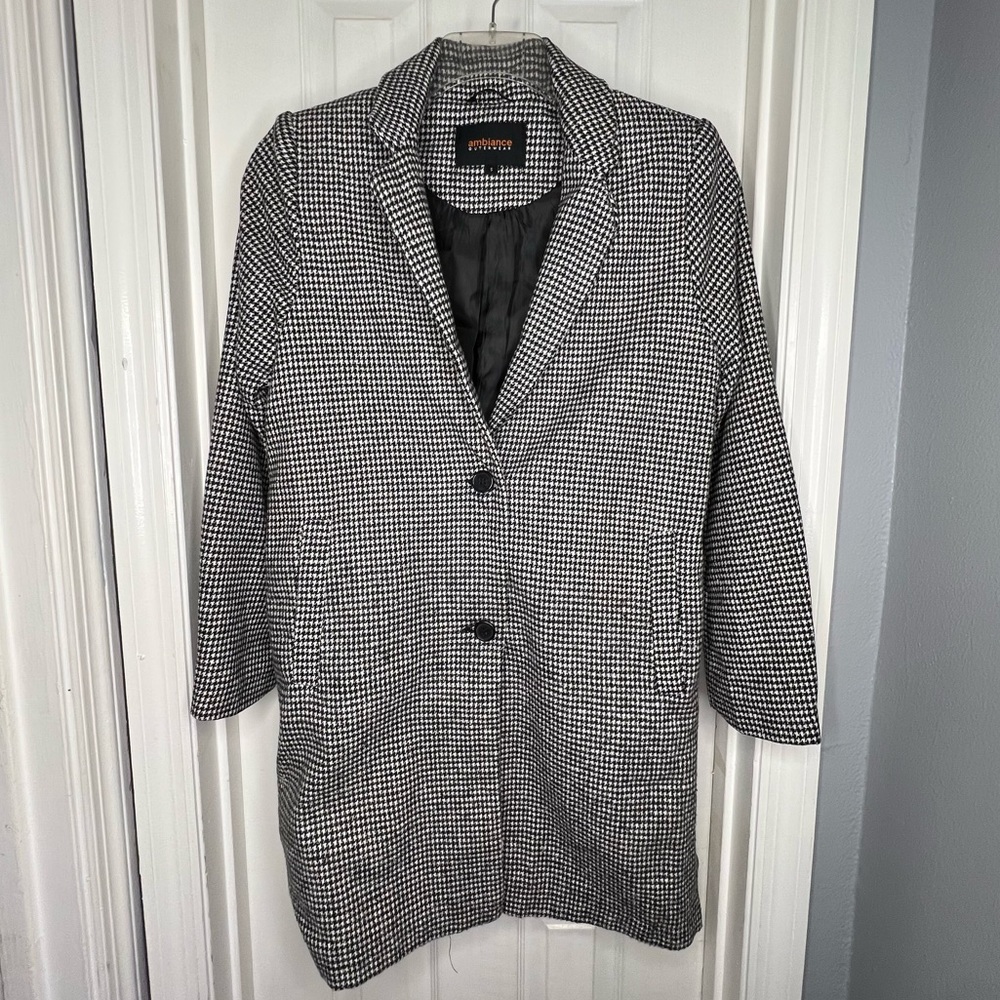 Houndstooth Soft Shell Winter Coat | Excellent Condition | Size S